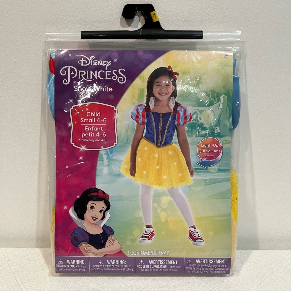 Classic Disney Princess Snow White Dress Up, Light Up Costume - Size 4-6
